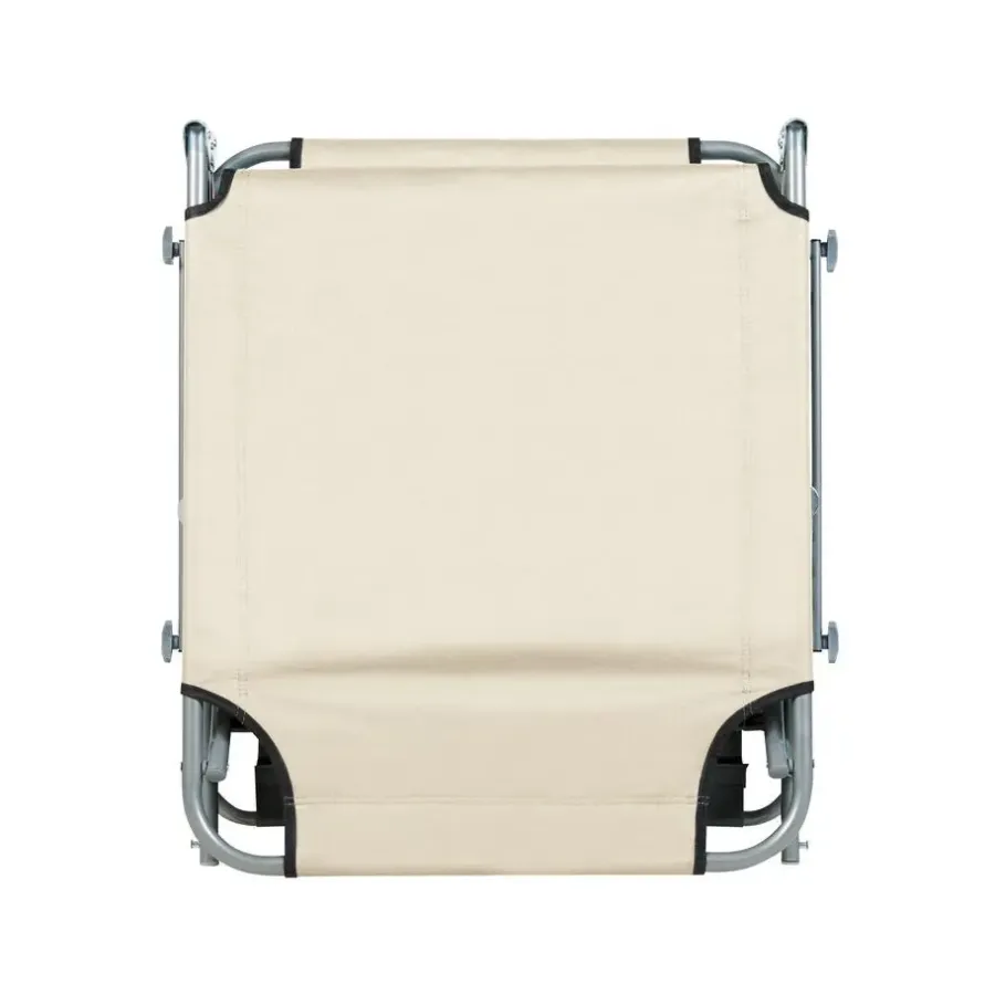 Ligbedden-Beliani FOLIGNO - Strandstoel - Crème - Polyester