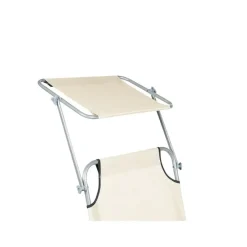Ligbedden-Beliani FOLIGNO - Strandstoel - Crème - Polyester