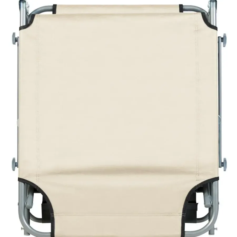 Ligbedden-Beliani FOLIGNO - Strandstoel - Crème - Polyester