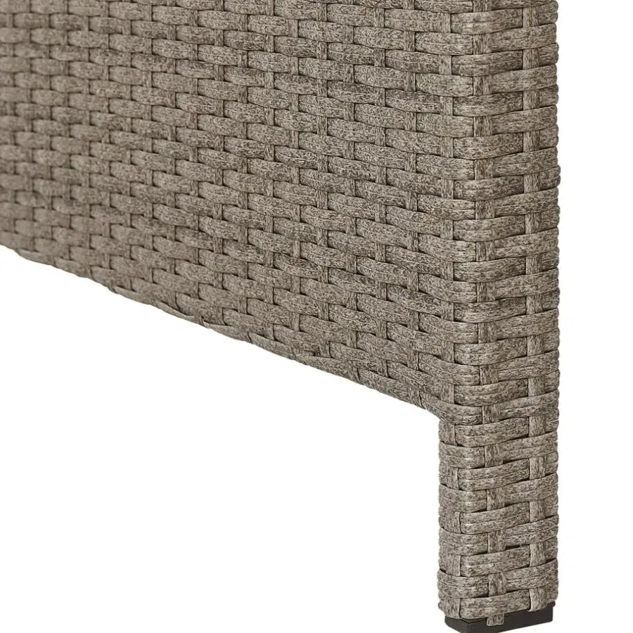 Loungesets-Beliani FONTI - Loungeset voor 5 - Natuurlijk - PE rotan