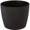 Bloempotten-Form Plastic Plantenpot - kunststof - zwart - D27 x H23 cm