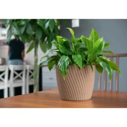 Bloempotten-Form Plastic Plantenpot - kunststof - zwart - D27 x H23 cm