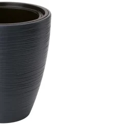 Bloempotten-Form Plastic Plantenpot - kunststof - antraciet - 40 x 32 cm