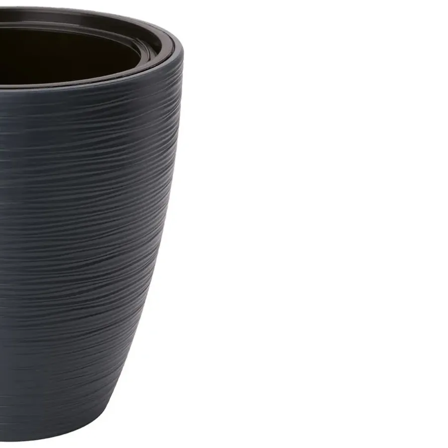 Bloempotten-Form Plastic Plantenpot - kunststof - antraciet - 40 x 32 cm