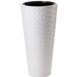 Bloempotten-Form Plastic Plantenpot Makata - kunststof - wit - 30 x 59