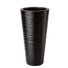 Bloempotten-Form Plastic Plantenpot rond - kunststof - zwart - D35 x H69 cm