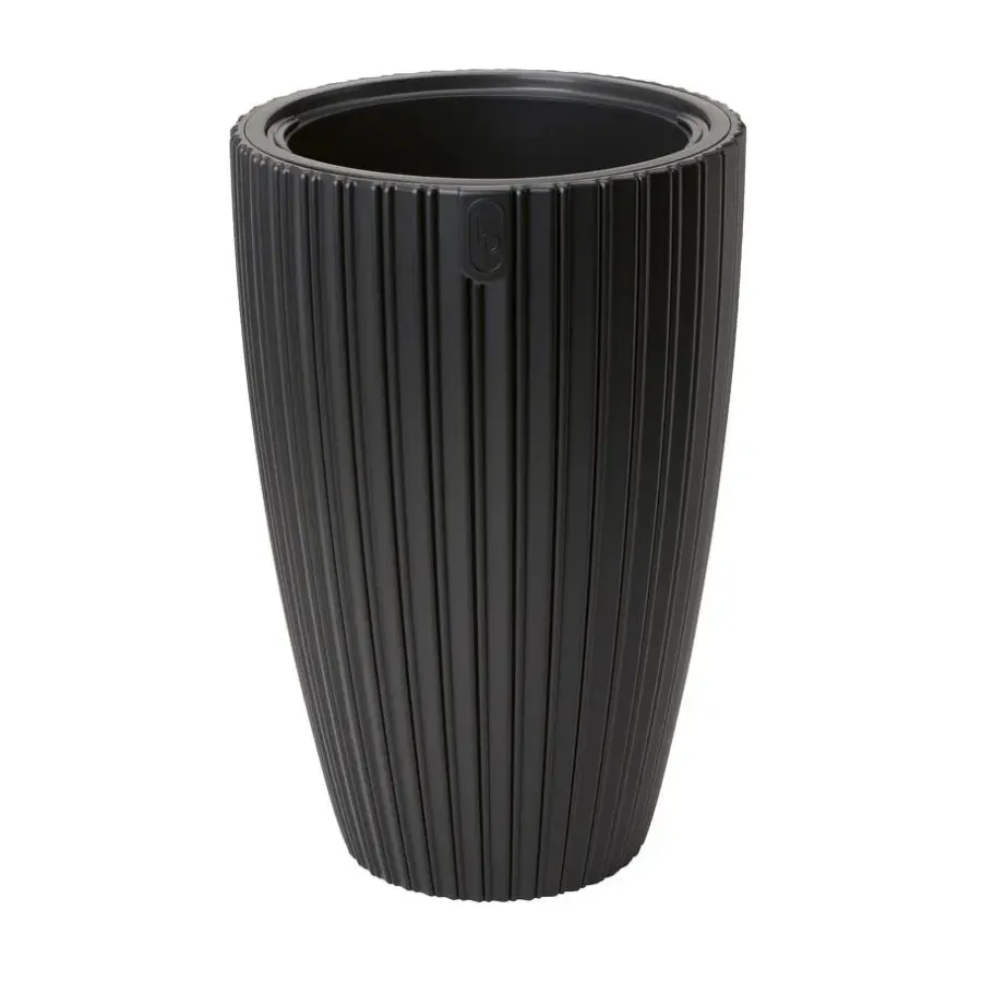 Bloempotten-Form Plastic Plantenpot/bloempot - kunststof - zwart - 40 x 58 cm