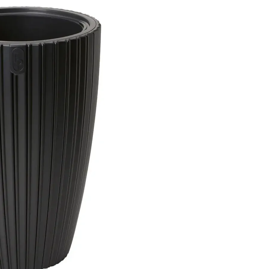 Bloempotten-Form Plastic Plantenpot/bloempot - kunststof - zwart - 40 x 58 cm