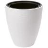 Bloempotten-Form Plastic Plantenpot/bloempot - kunststof - wit - D30 x H32 cm
