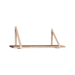 House Nordic Forno Plank -natuurlijke olie met bruine lederen banden - 80x20 cm
