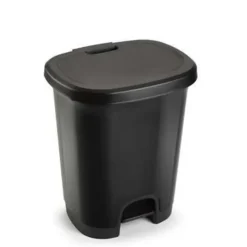 Forte Plastics Pedaalemmer - zwart - 27 l