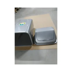 Prullenbakken-Forte Plastics Prullenbak - zilver - vuilnisbak met deksel - 30 l