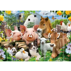 Behang-Reinders Fotobehang Boerderijdieren - 260 x 384cm - Bont