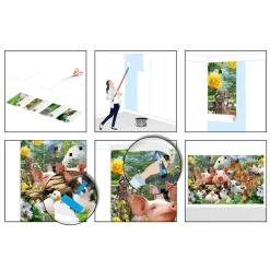 Behang-Reinders Fotobehang Boerderijdieren - 260 x 384cm - Bont