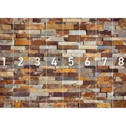 Behang-Reinders Fotobehang Natuurstenen muur - 260 x 384cm - Bruin