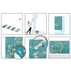 Behang-Reinders Fotobehang Van Gogh Amandelbloesem - 260 x 384cm - Blauw