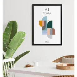 Fotolijsten-Merkloos Fotokader A1 - 59,4 x 84 cm - Foto Kader in MDF Hout - Zwart