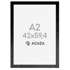 Merkloos Fotokader A2 Formaat - Fotolijst in MDF Hout - 42 x 59,40 cm - Zwart