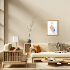 Merkloos Fotokader A2 Formaat - Fotolijst - 42 x 59,40 cm - MDF - Warme eik
