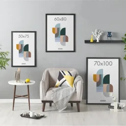 Fotolijsten-Merkloos Fotolijst 60x80 cm - Fotokader in MDF Hout - Zwart