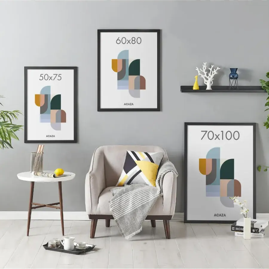 Fotolijsten-Merkloos Fotolijst 60x80 cm - Fotokader in MDF Hout - Zwart