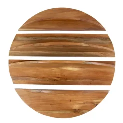 Wandplanken-Fraaai - Aarav wandschap set van 4 rond - massief naturel