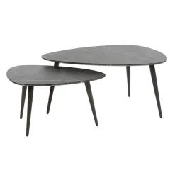 Fraaai - Connie salontafel set van 2 peer vorm - zwart/bruin