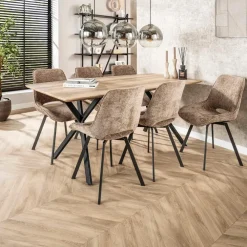 Rechthoekige Eettafels|Houten Eettafels-Fraaai - Hemlock eettafel eik 190 cm