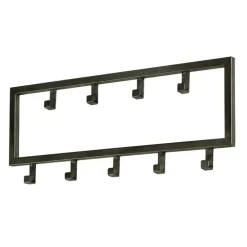 Kapstokken-Fraaai - Kapstok industrieel 9 haken - 50 cm zwart