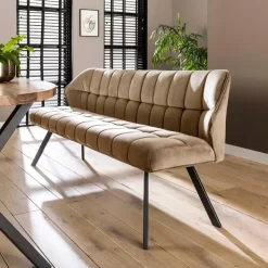 Eetkamerbanken-Fraaai - Ramon eetkamerbank 180 cm velvet champagne