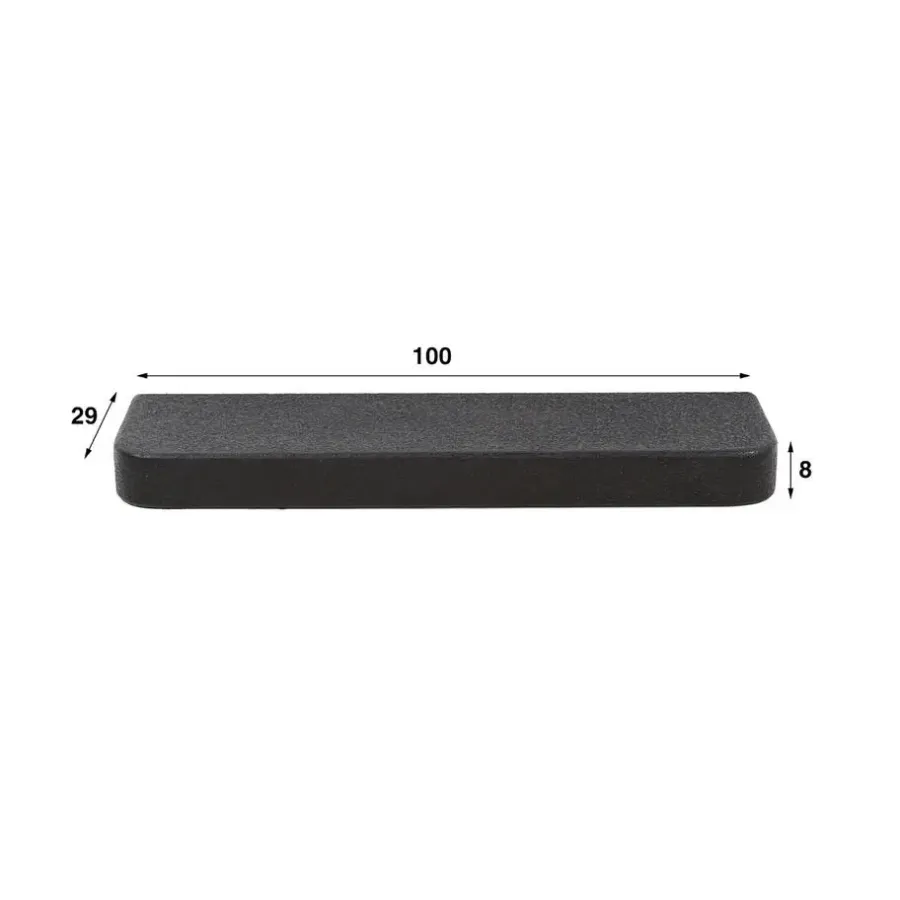 Fraaai - Sani wandplank - 100 cm - metallic - zwart