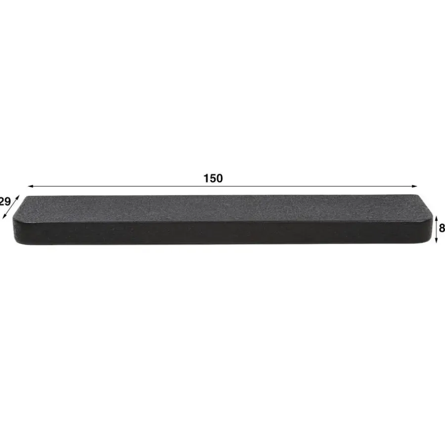 Fraaai - Sani wandplank - 150 cm - metallic - zwart