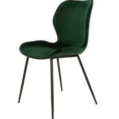 Eetkamerstoelen-Fraaai - Verona eetkamerstoel velvet groen