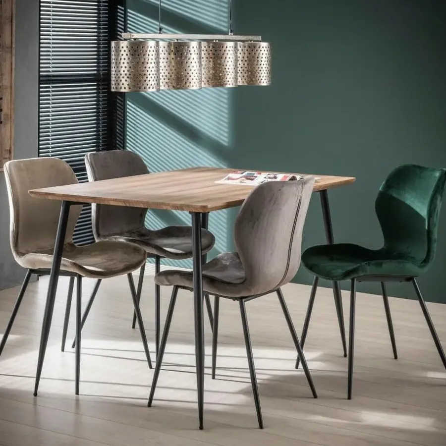 Eetkamerstoelen-Fraaai - Verona eetkamerstoel velvet groen
