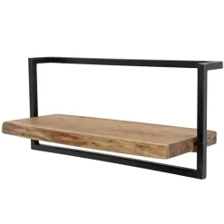 Wandplanken-Fraaai - Woody metaal wandplank 65 cm