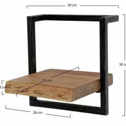 Wandplanken-Fraaai - Woody metaal wandplank 30 cm