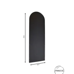 Spiegels-Fragix Ark wandspiegel - Zwart metaal - 120x40