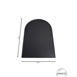 Spiegels-Fragix Ark wandspiegel - Zwart metaal - 60x90