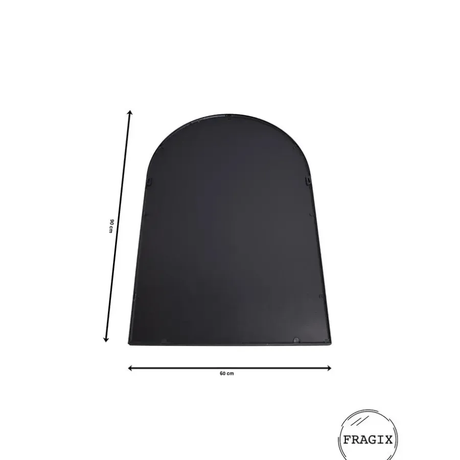 Spiegels-Fragix Ark wandspiegel - Zwart metaal - 60x90