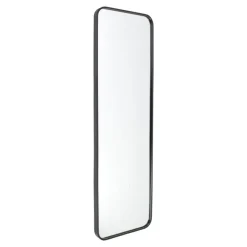 Fragix Boston passpiegel rechthoekig - Zwart - Metaal - 130x40cm - Industrieel