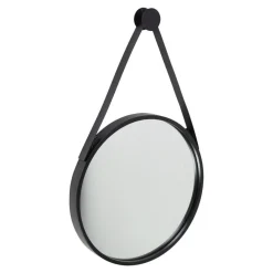 Spiegels-Fragix Triangle wandspiegel rond - Zwart - Metaal - Ø35cm - Industrieel