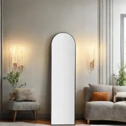 Spiegels-Fragix Ziva Staande passpiegel Boog 150x40 Zwart
