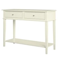 Dorel Home Franklin - Consoletafel met 2 laden in wit MDF