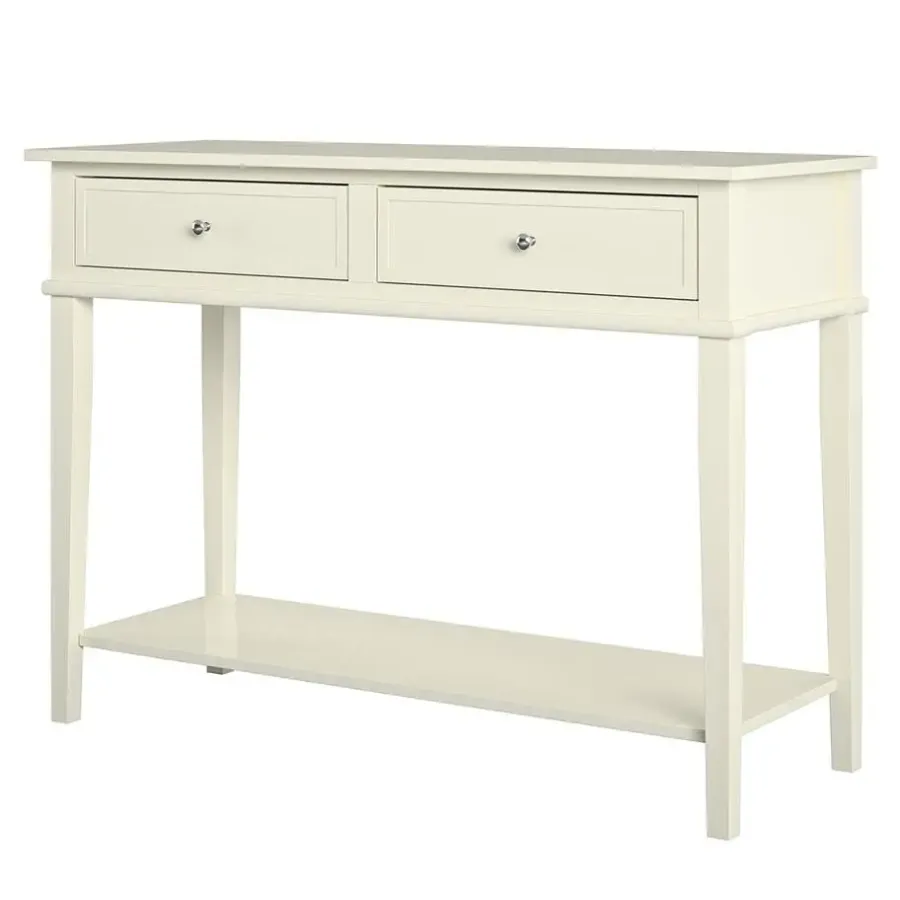 Dorel Home Franklin - Consoletafel met 2 laden in wit MDF