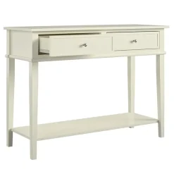 Dorel Home Franklin - Consoletafel met 2 laden in wit MDF