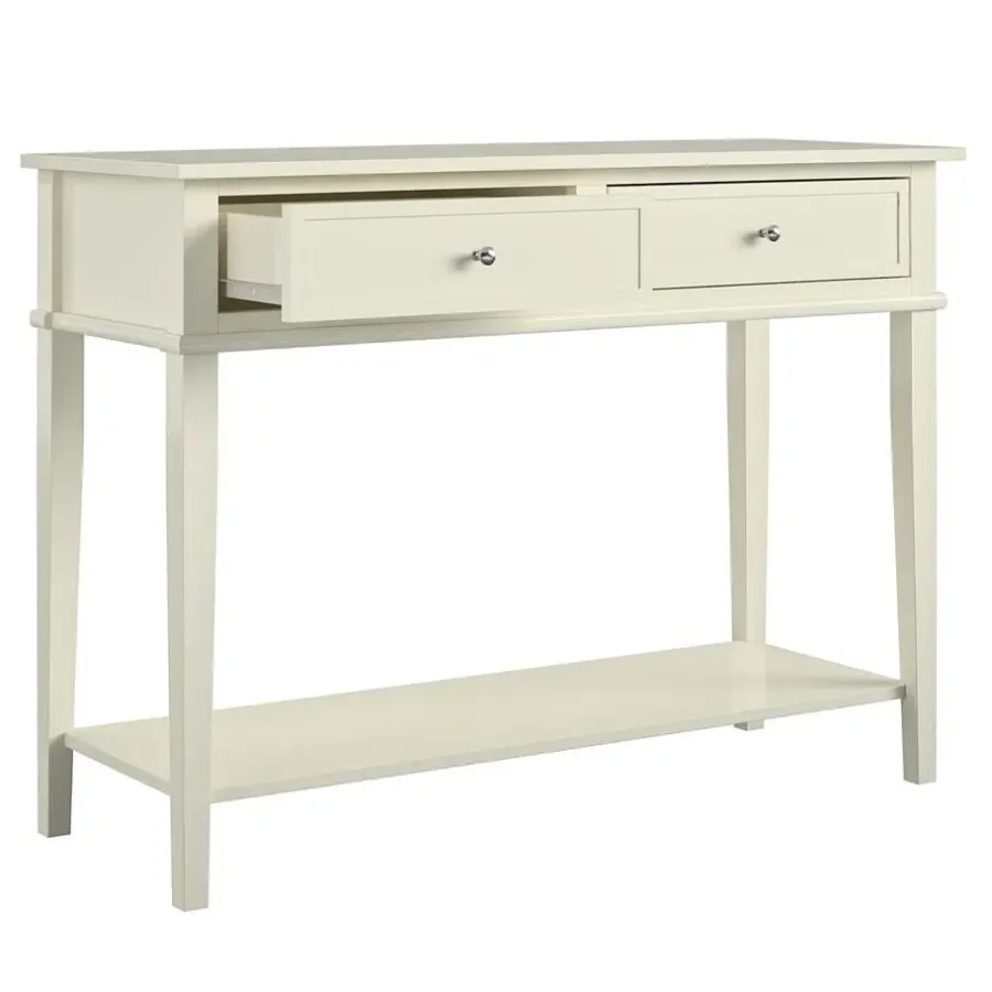 Dorel Home Franklin - Consoletafel met 2 laden in wit MDF