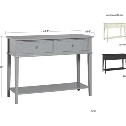 Dorel Home Franklin - Consoletafel met 2 laden in wit MDF