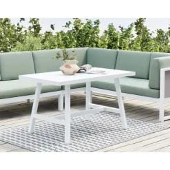 Beliani FRATTE - Tuintafel - Wit - Aluminium