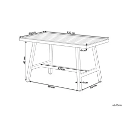Beliani FRATTE - Tuintafel - Wit - Aluminium