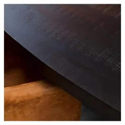 Industriële Eettafels|Ovale Eettafels-Furndea Eettafel Morada industrieel ovaal mangohout zwart 240x110x76cm